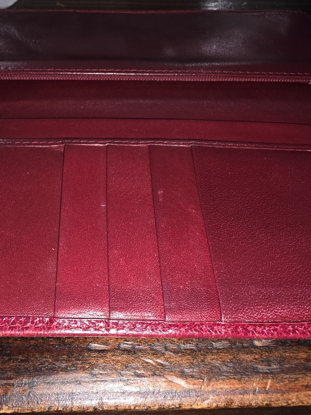 Dior Red Leather Clutch Wallet with Gold Hardware - Picture 11 of 12